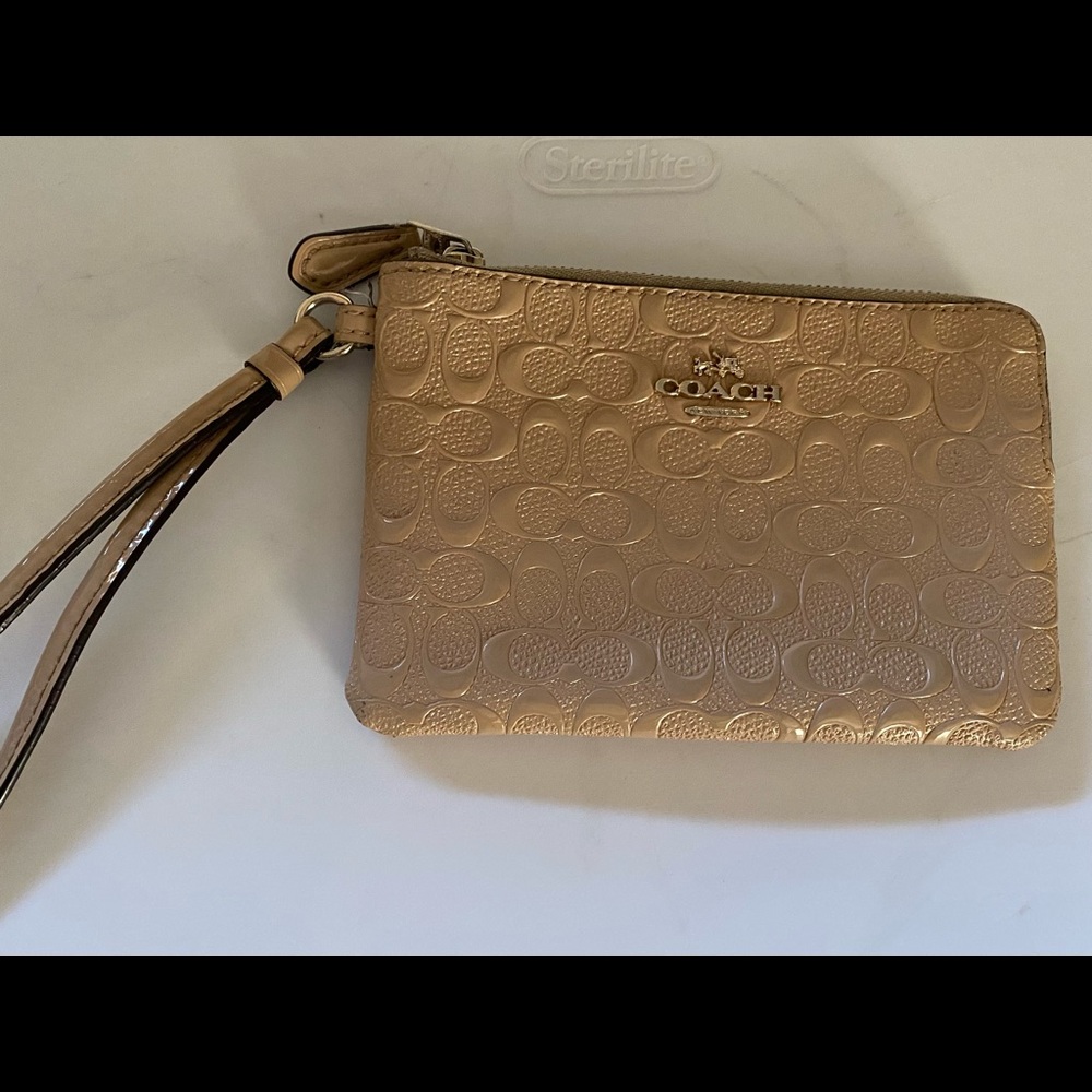 COACH Tan Wristlet